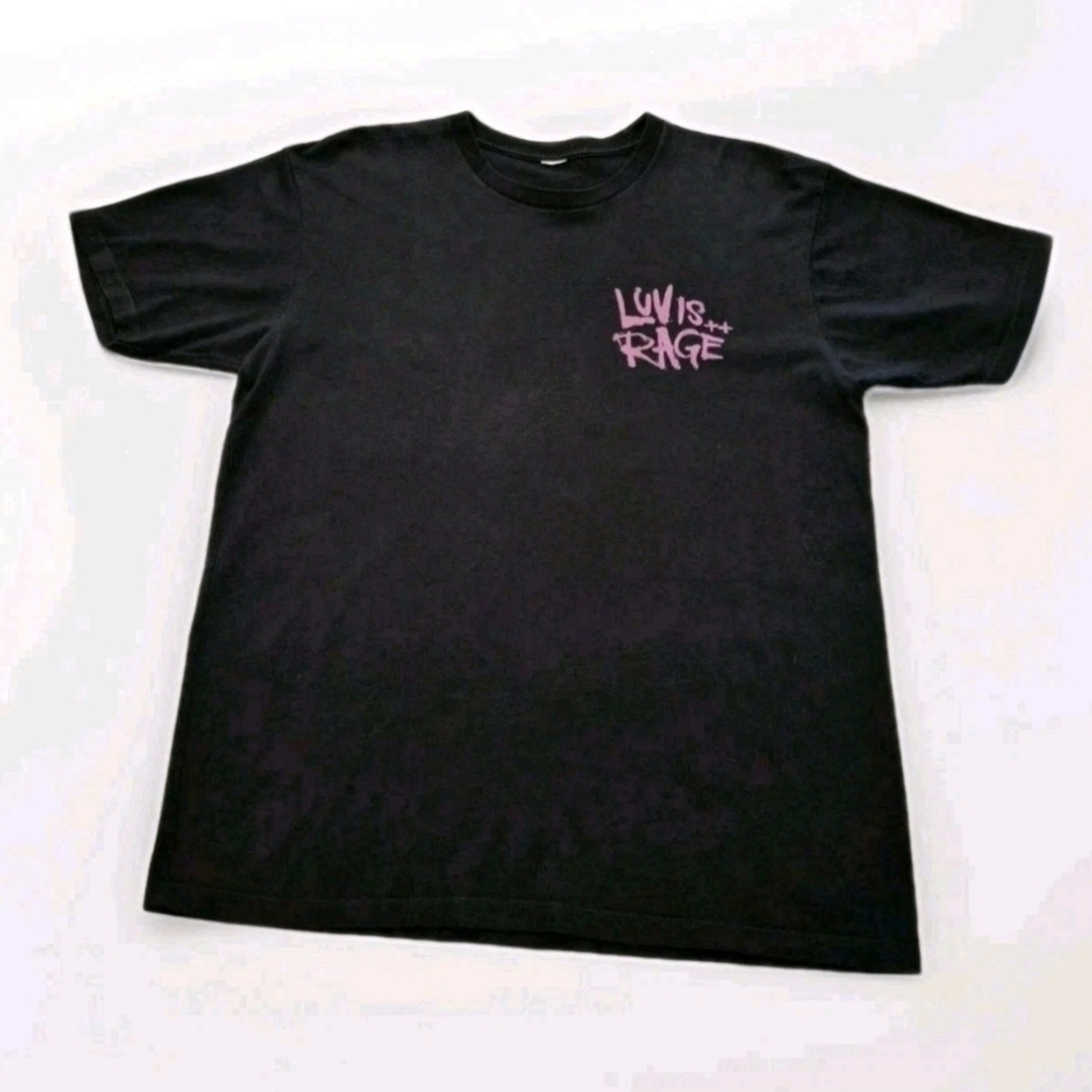 Lil Uzi Vert "Luv Is Rage" Logo T-Shirt - Black w/Purple Logo - Men's Small